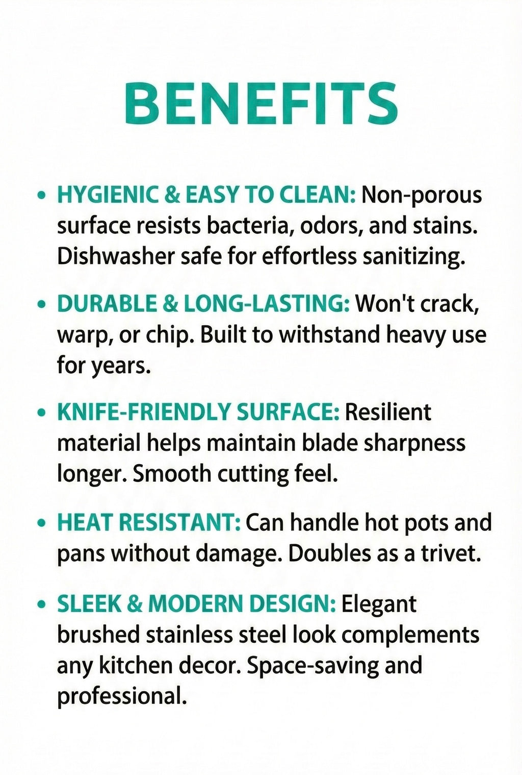 Stainless Steel Chopping Board (35x31cm)